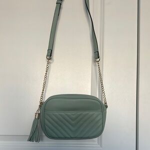 Light blue Quilted Crossbody Bag